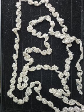 Silver Decorative Braided Trim - Metallic Rope Accent
